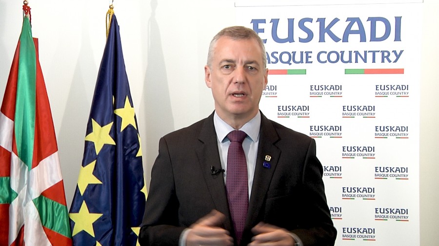 El Lehendakari Urkullu señala que el futuro dependerá de la respuesta de la Unión Europea a la pandemia